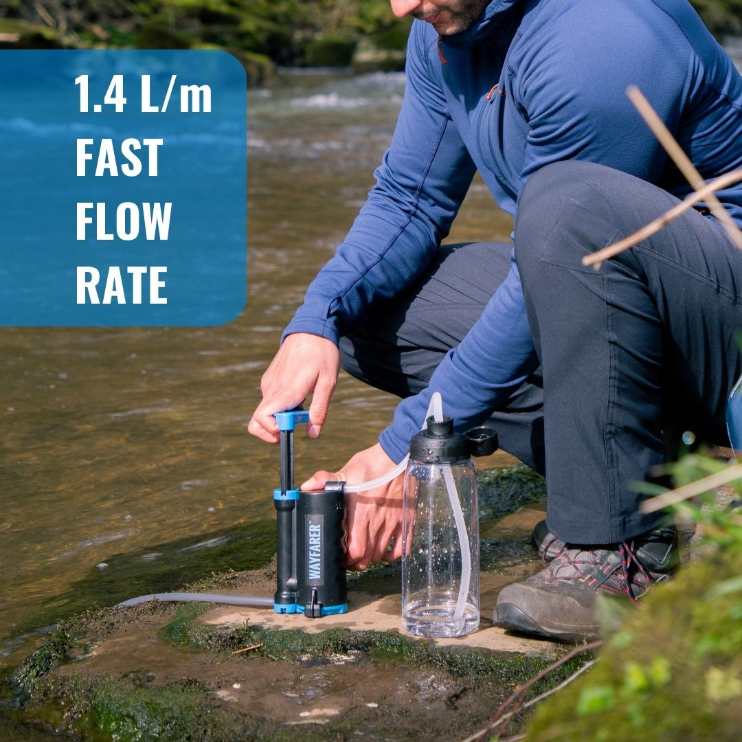 LifeSaver Wayfarer being used purify water.
