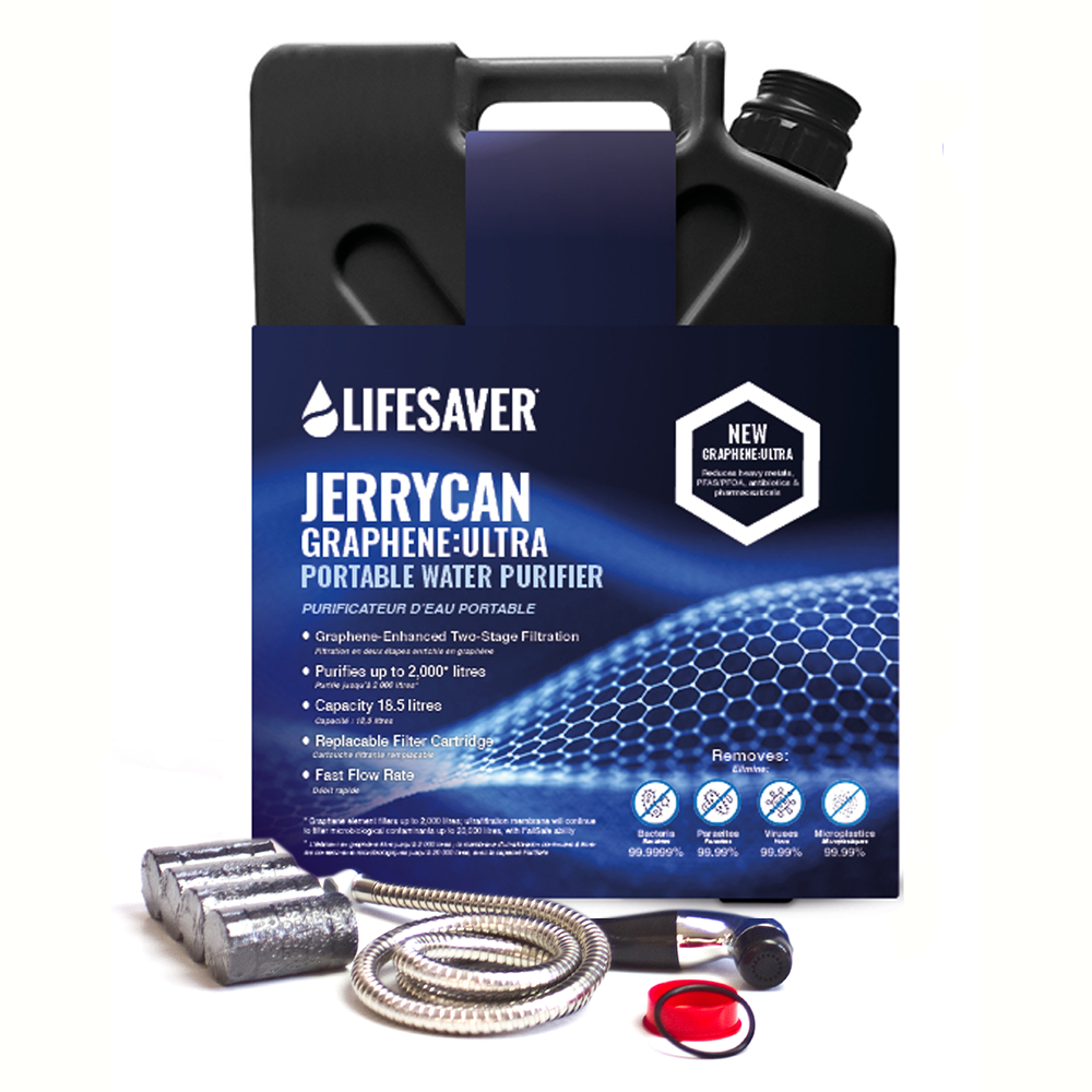 LifeSaver Jerrycan Graphene: confezione di emergenza per la famiglia Ultra