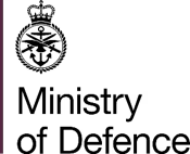 Logo of the Ministry of Defence with a black anchor symbol on a white background