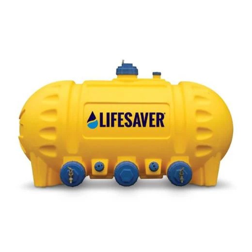 Yellow water LifeSaver C2 with blue accents and 'Lifesaver' branding on a white background